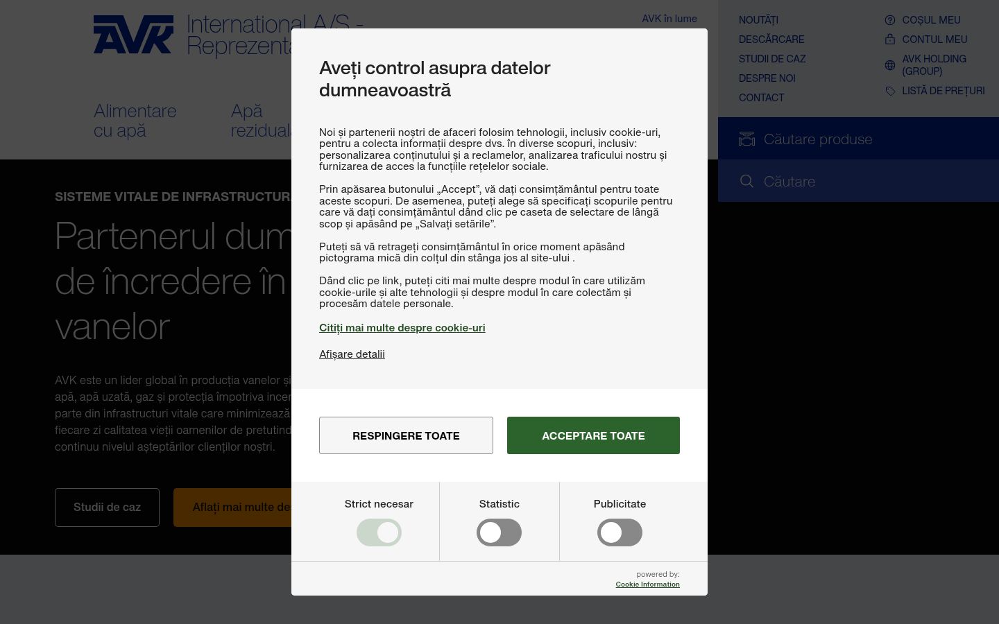 Screenshot of the consent banner shown before any interaction