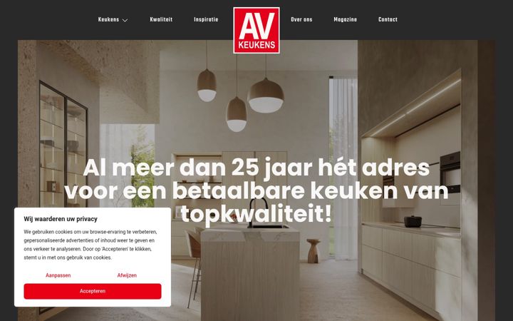 Screenshot of avkeukens.nl