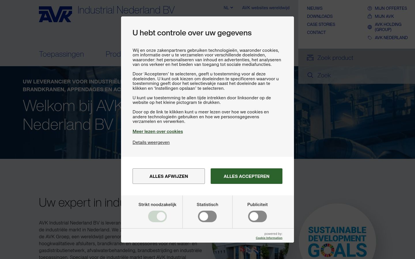 Screenshot tal-banner tal-kunsens muri qabel kwalunkwe interazzjoni
