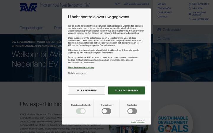 Screenshot of avkindustrial.nl
