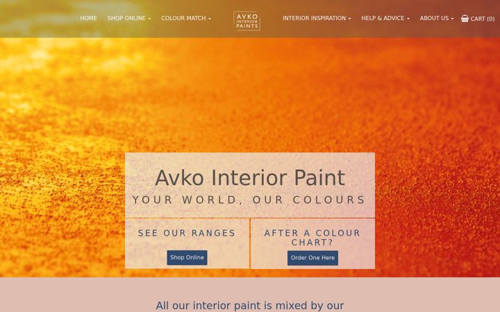 Screenshot of avkointerior.co.uk