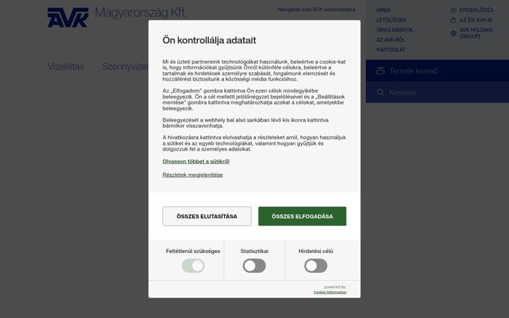 Screenshot of avkvalves.hu