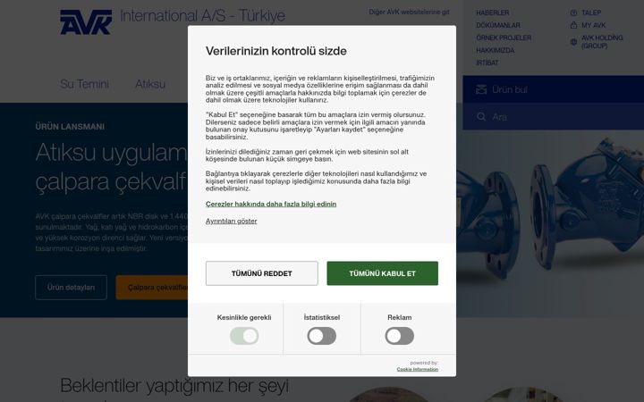 Screenshot of avkvana.com.tr