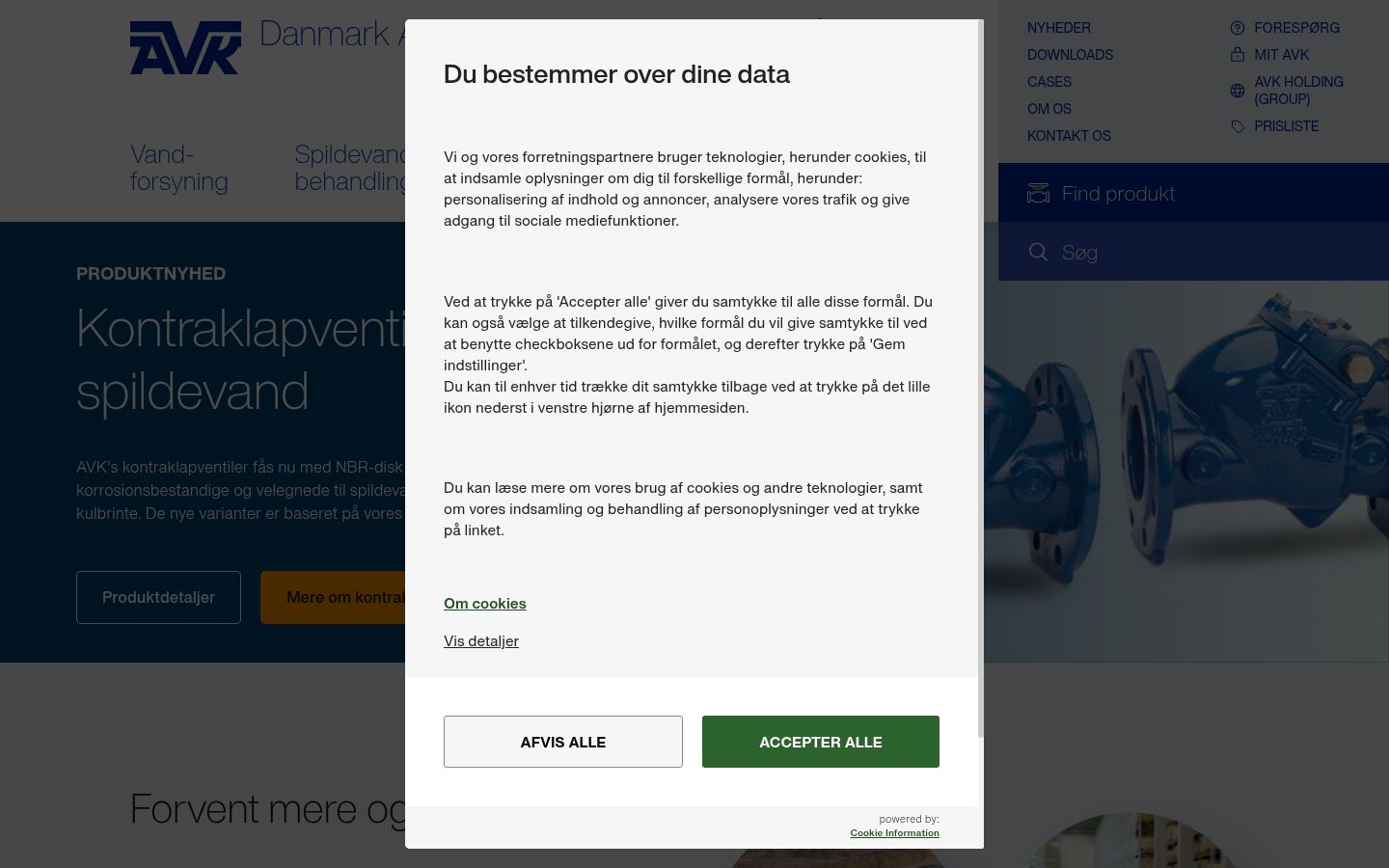 Screenshot des Einwilligungsbanners vor jeglicher Interaktion