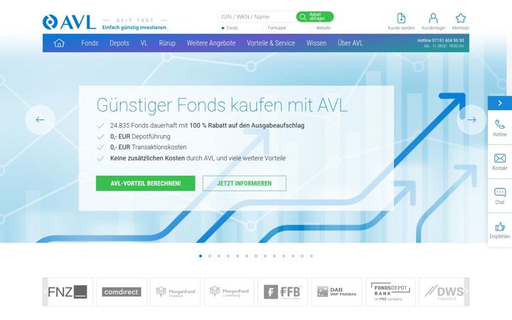 Ekrano kopija avl-investmentfonds.de