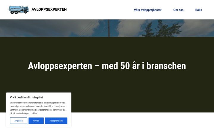 Screenshot van avloppsexperten.ax