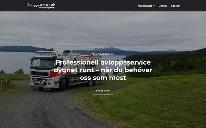 Screenshot of avloppsserviceab.se