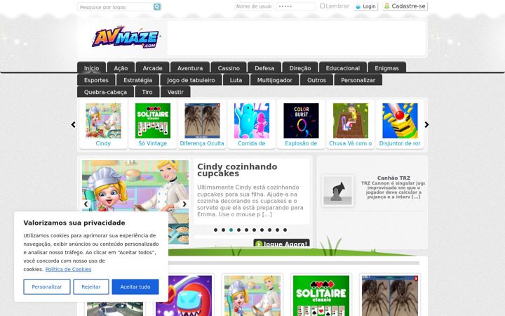 Screenshot of avmaze.com