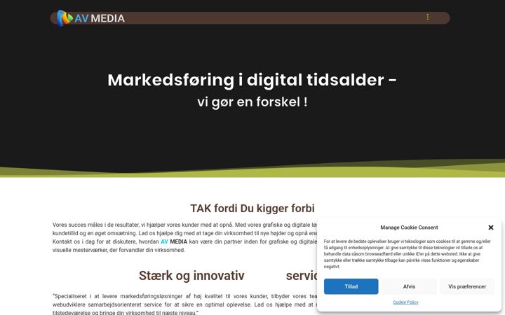Snímek obrazovky avmedia.dk