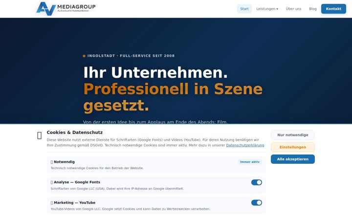 Screenshot of avmediagroup.de