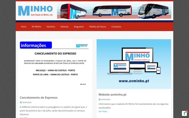 Screenshot of avminho.com