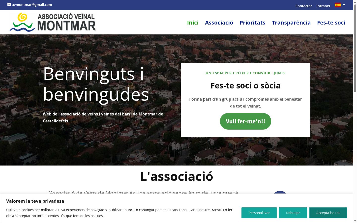 Skjermbilde av samtykkebanneret slik det vises før noen interaksjon