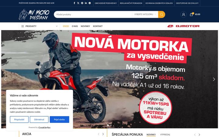 Screenshot of avmoto.sk