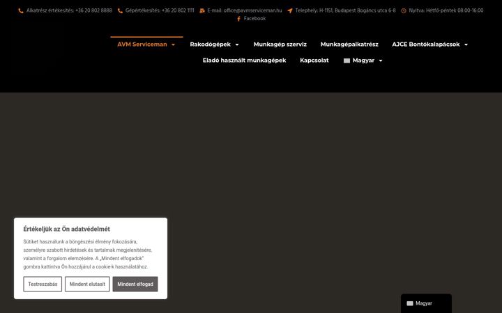 Screenshot of avmserviceman.hu