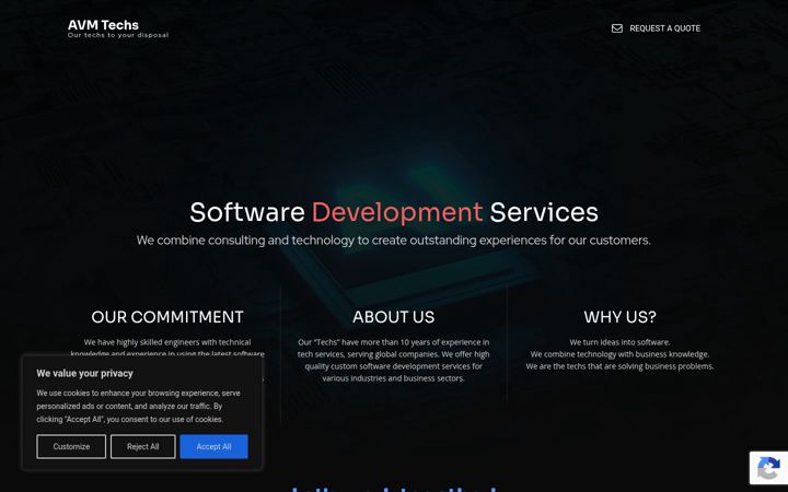 Screenshot of avmtechs.com