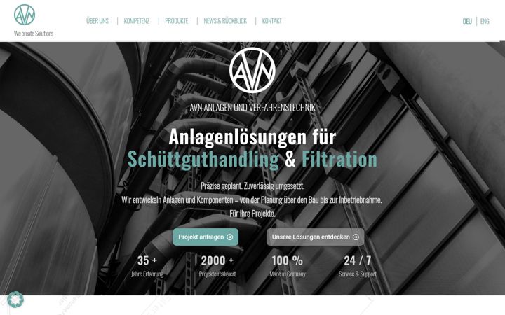 Screenshot of avn-gmbh.com