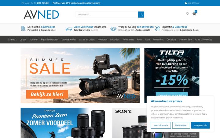 Screenshot of avned.nl