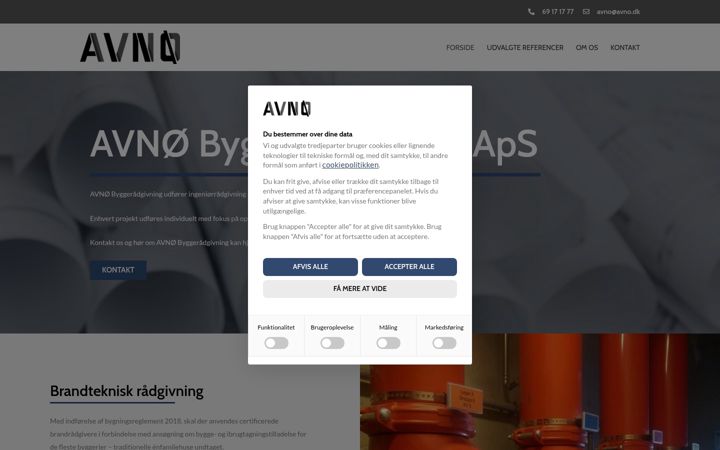 Screenshot of avno.dk
