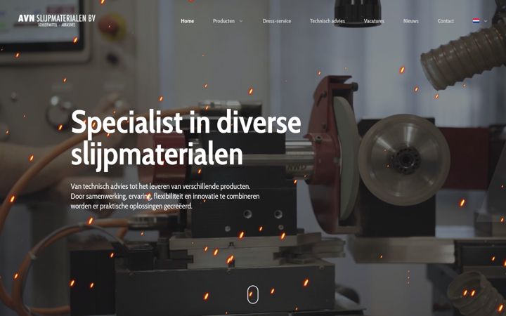 Screenshot of avnslijpmaterialen.nl