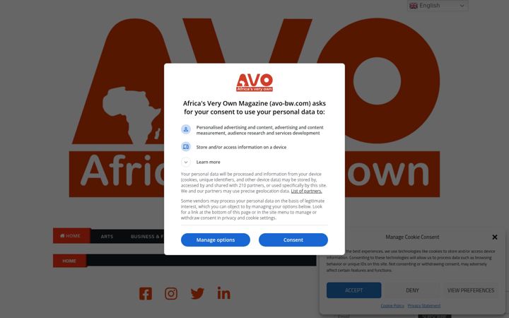 Screenshot of avo-bw.com