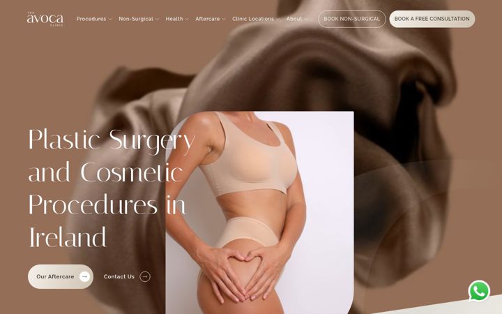 Screenshot of avocaclinic.co.uk