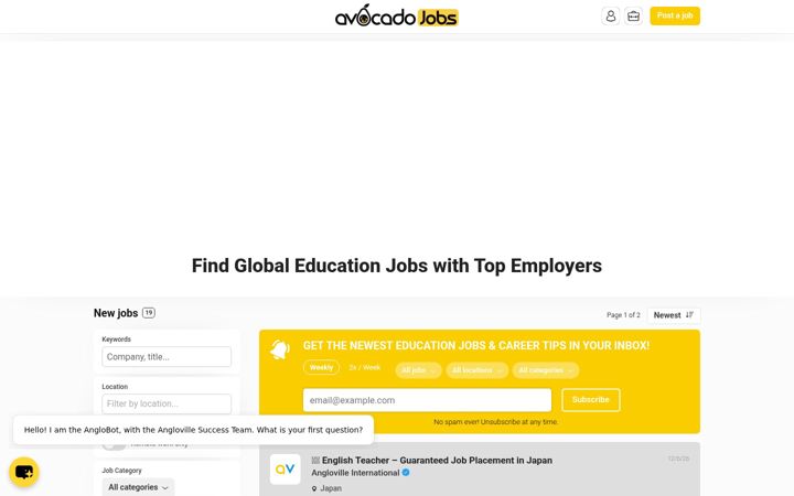 Screenshot of avocadojobs.com