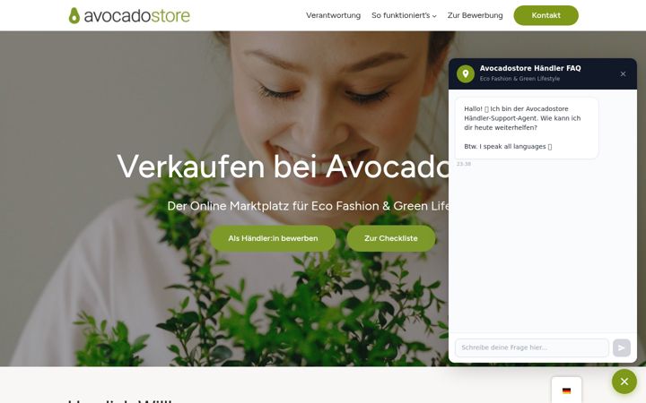 Skjermbilde av avocadostore.market