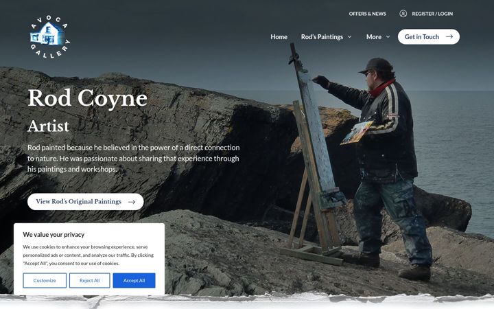Screenshot of avocagallery.ie