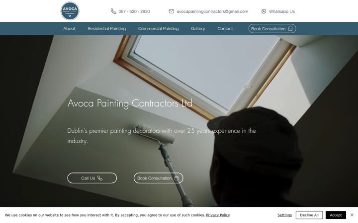Screenshot of avocapaintingcontractorsltd.com