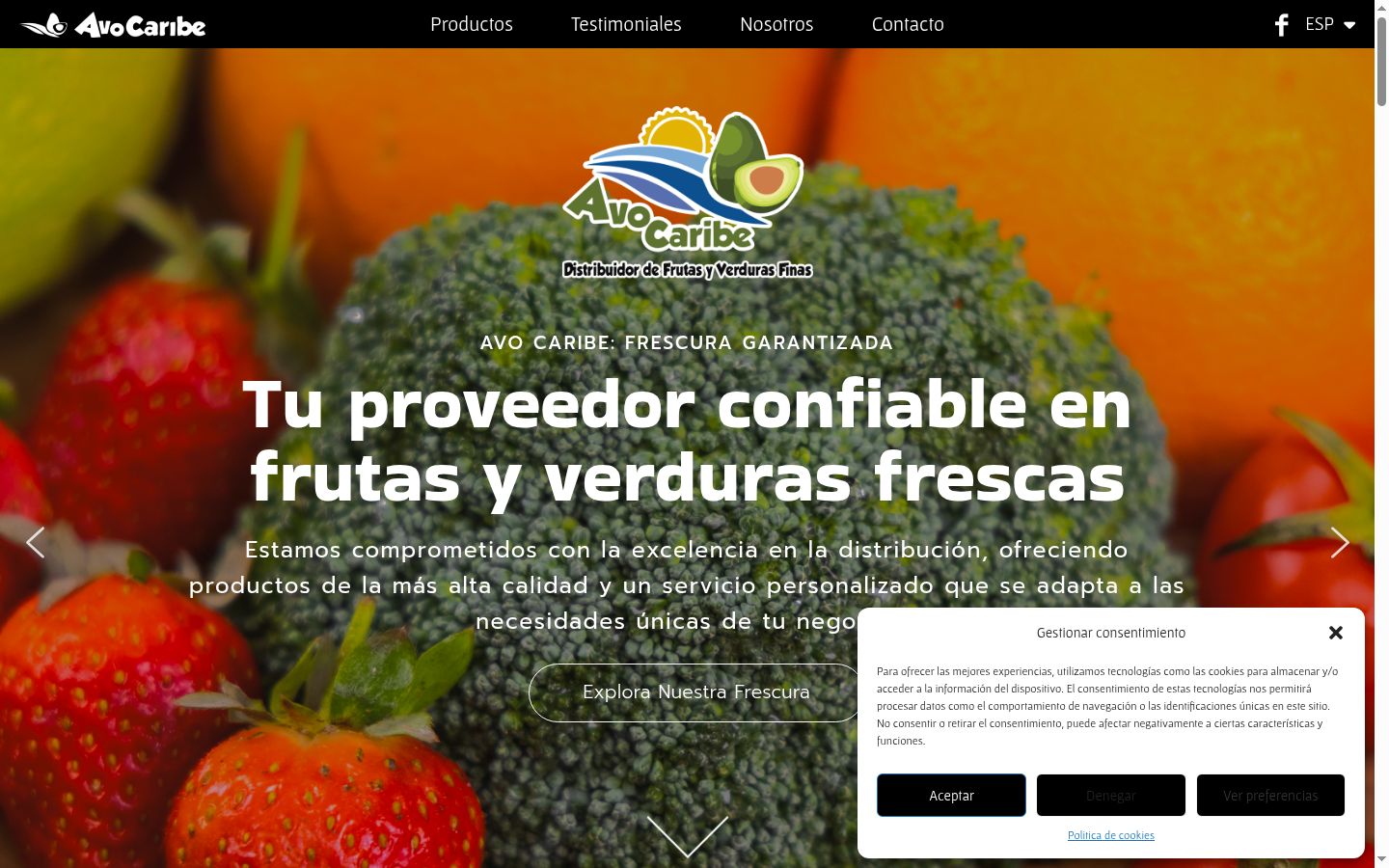 Screenshot del banner di consenso mostrato prima di qualsiasi interazione