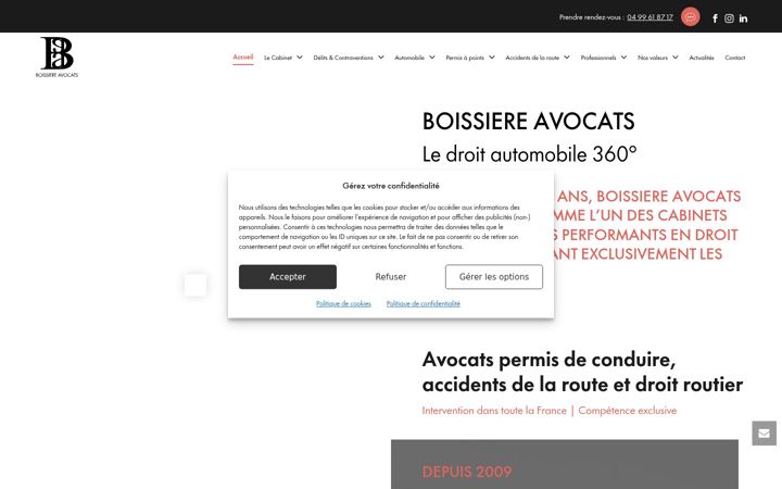 Screenshot of avocat-boissiere.com