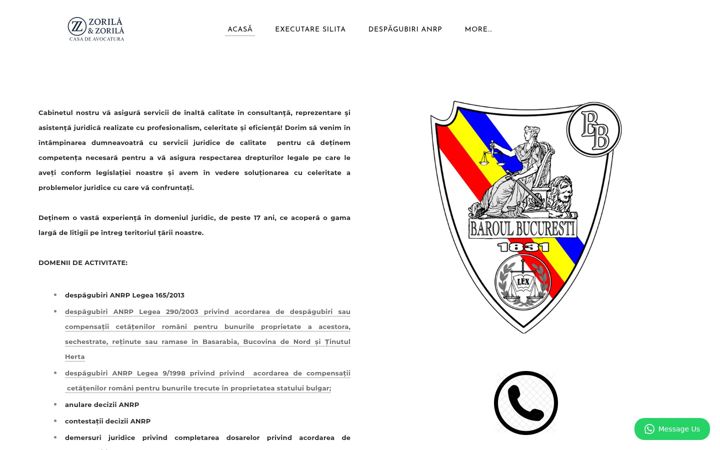 Screenshot of avocat-bucuresti.eu