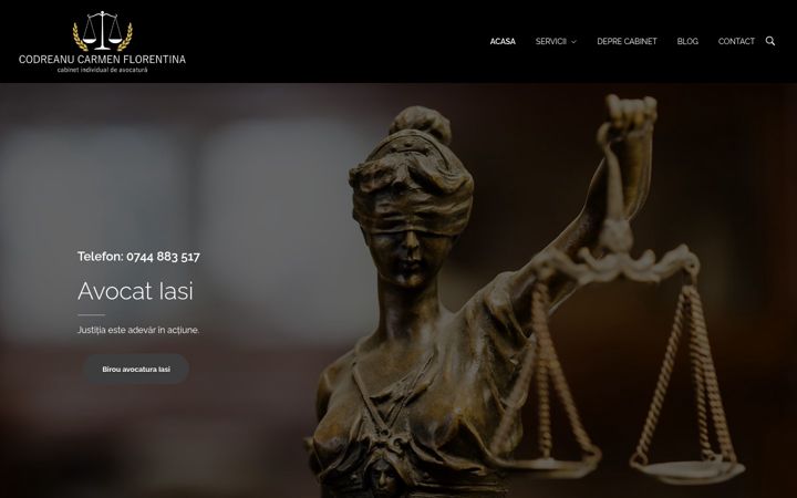 Screenshot of avocat-codreanu.ro