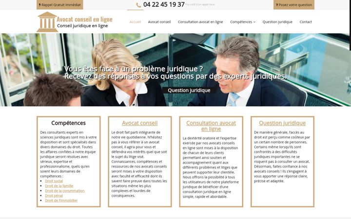 Screenshot of avocat-conseil-en-ligne.com