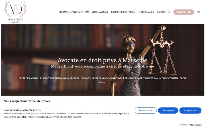 Ekrānuzņēmums no avocat-divorce-famille-marie-diouf.fr