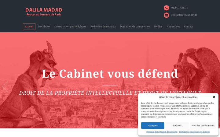 Ekrānuzņēmums no avocat-dm.fr