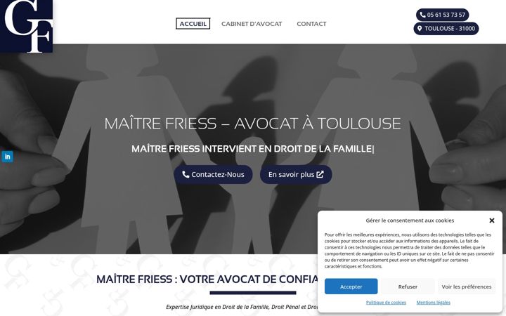 Kuvakaappaus sivustosta avocat-friess-toulouse.fr