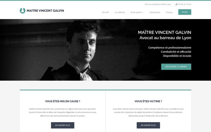Kuvakaappaus sivustosta avocat-galvin.fr