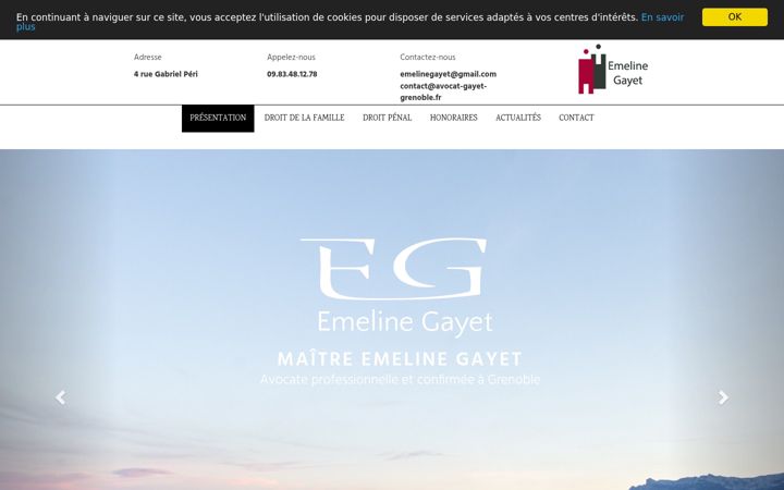 Kuvakaappaus sivustosta avocat-gayet-grenoble.fr