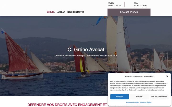 Kuvakaappaus sivustosta avocat-greno-c.fr