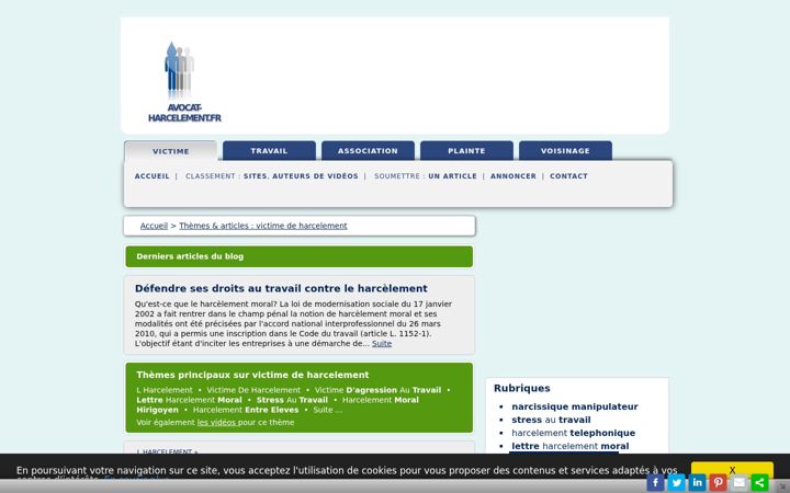 Screenshot of avocat-harcelement.fr