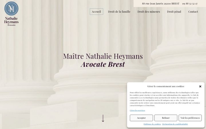 Screenshot of avocat-heymans.fr