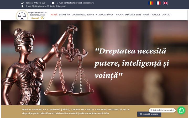Screenshot of avocat-idriceanu.ro