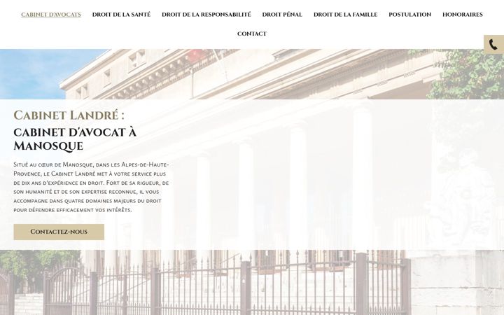 Screenshot of avocat-landre.fr