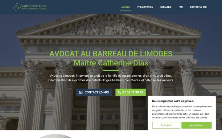 Screenshot of avocat-limoges-catherine-dias.fr