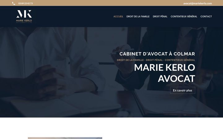 Screenshot of avocat-marie-kerlo.fr