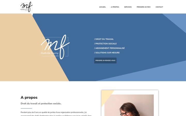 Kuvakaappaus sivustosta avocat-mf.fr