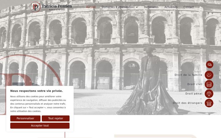 Screenshot of avocat-perrien-nimes.fr