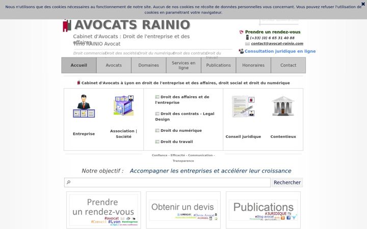 Screenshot of avocat-rainio.com