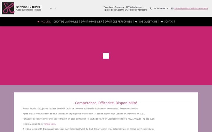 Screenshot of avocat-sabrina-rouzes.fr